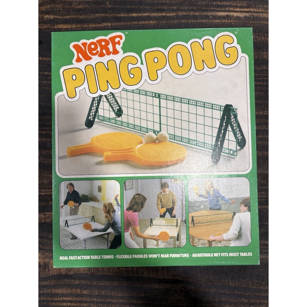 Parker Brothers Nerf Ping‎ Pong Table Tennis Set Model 0273 Vintage